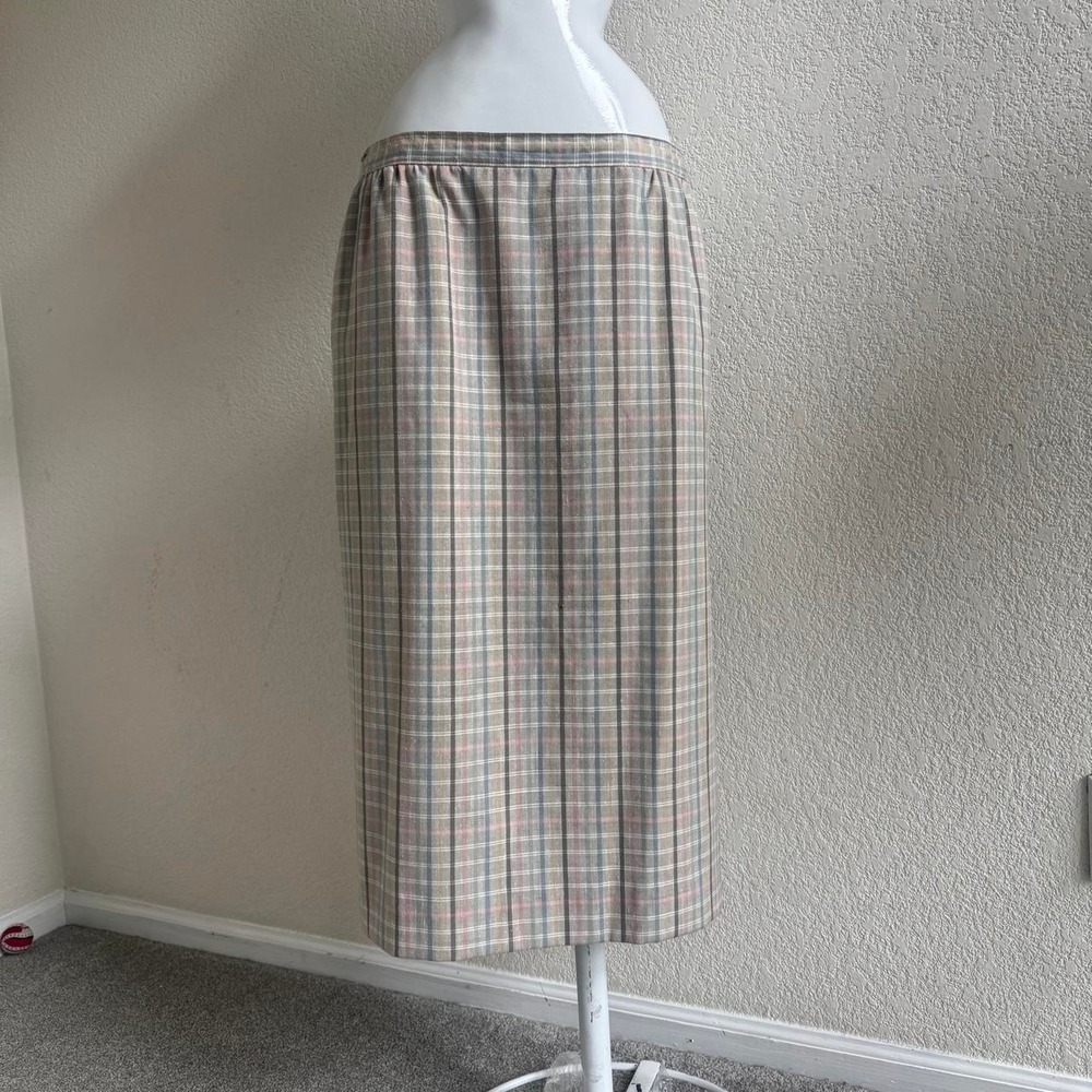 Country Sophisticates by Pendleton vintage multicolored plaid midi skirt size 16